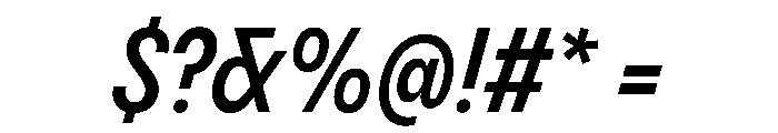 PPPangramSansCondensed SemiboldItalic Instance Font OTHER CHARS