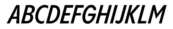 PPPangramSansCondensed SemiboldItalic Instance Font UPPERCASE