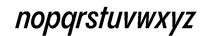 PPPangramSansCondensed SemiboldItalic Instance Font LOWERCASE