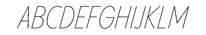 PPPangramSansCondensed ThinItalic Instance Font UPPERCASE