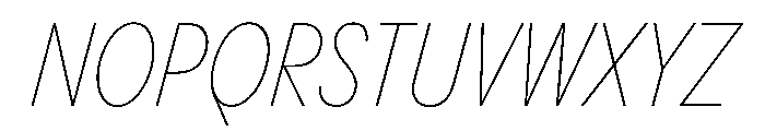 PPPangramSansCondensed ThinItalic Instance Font UPPERCASE