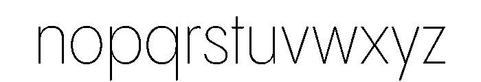 PPPangramSansNarrow Extralight Instance Font LOWERCASE