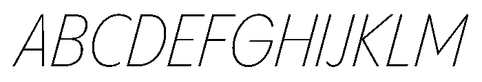 PPPangramSansNarrow ExtralightItalic Instance Font UPPERCASE