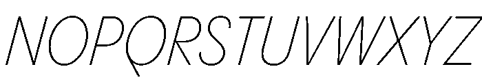 PPPangramSansNarrow ExtralightItalic Instance Font UPPERCASE