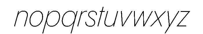 PPPangramSansNarrow ExtralightItalic Instance Font LOWERCASE