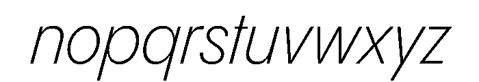 PPPangramSansNarrow LightItalic Instance Font LOWERCASE