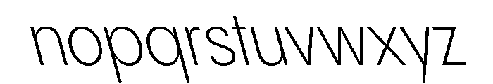 PPPangramSansNarrow LightReclined Instance Font LOWERCASE
