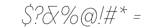 PPPangramSansNarrow ThinItalic Instance Font OTHER CHARS