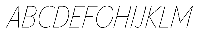 PPPangramSansNarrow ThinItalic Instance Font UPPERCASE
