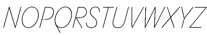 PPPangramSansNarrow ThinItalic Instance Font UPPERCASE