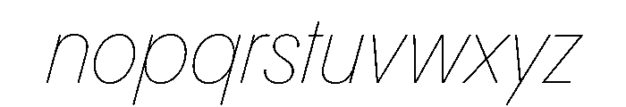 PPPangramSansNarrow ThinItalic Instance Font LOWERCASE