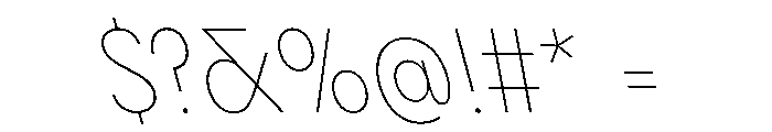 PPPangramSansNarrow ThinReclined Instance Font OTHER CHARS