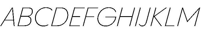 PPPangramSansNormal ExtralightItalic Instance Font UPPERCASE