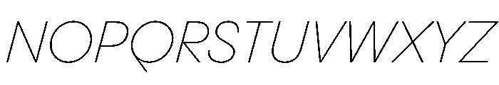 PPPangramSansNormal ExtralightItalic Instance Font UPPERCASE