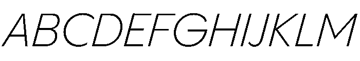PPPangramSansNormal LightItalic Instance Font UPPERCASE