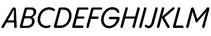 PPPangramSansRoundedCompact MediumItalic Instance Font UPPERCASE
