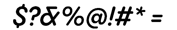PPPangramSansRoundedCompact SemiboldItalic Instance Font OTHER CHARS