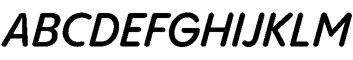 PPPangramSansRoundedCompact SemiboldItalic Instance Font UPPERCASE