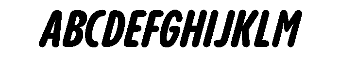 PPPangramSansRoundedCompressed ExtraboldItalic Instance Font UPPERCASE