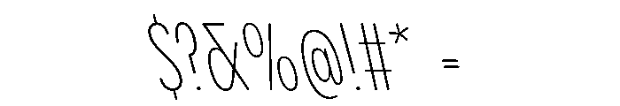 PPPangramSansRoundedCompressed ExtralightReclined Instance Font OTHER CHARS