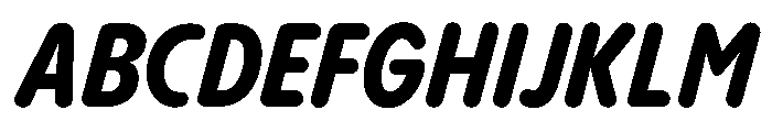 PPPangramSansRoundedCondensed ExtraboldItalic Instance Font UPPERCASE
