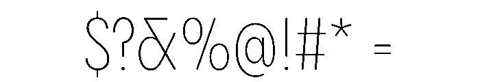 PPPangramSansRoundedCondensed Extralight Instance Font OTHER CHARS