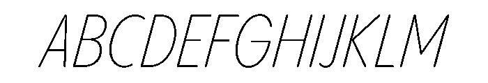PPPangramSansRoundedCondensed ExtralightItalic Instance Font UPPERCASE