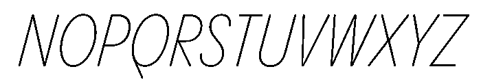 PPPangramSansRoundedCondensed ExtralightItalic Instance Font UPPERCASE