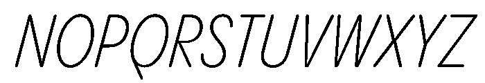 PPPangramSansRoundedCondensed LightItalic Instance Font UPPERCASE