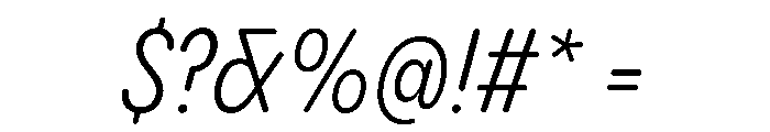 PPPangramSansRoundedCondensed RegularItalic Instance Font OTHER CHARS