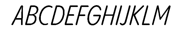 PPPangramSansRoundedCondensed RegularItalic Instance Font UPPERCASE