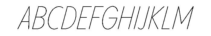 PPPangramSansRoundedCondensed ThinItalic Instance Font UPPERCASE