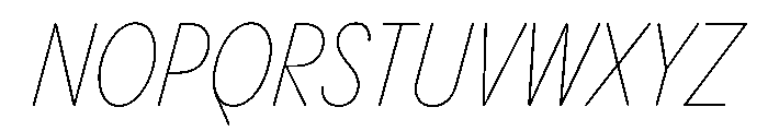 PPPangramSansRoundedCondensed ThinItalic Instance Font UPPERCASE