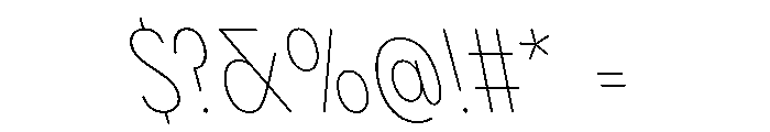 PPPangramSansRoundedCondensed ThinReclined Instance Font OTHER CHARS