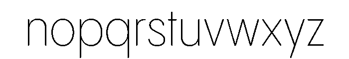 PPPangramSansRoundedNarrow Extralight Instance Font LOWERCASE