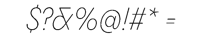 PPPangramSansRoundedNarrow ExtralightItalic Instance Font OTHER CHARS