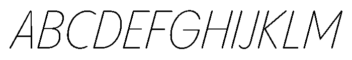 PPPangramSansRoundedNarrow ExtralightItalic Instance Font UPPERCASE