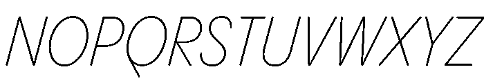 PPPangramSansRoundedNarrow ExtralightItalic Instance Font UPPERCASE