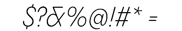 PPPangramSansRoundedNarrow LightItalic Instance Font OTHER CHARS