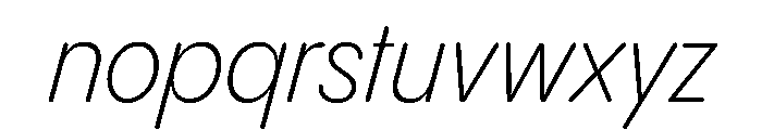 PPPangramSansRoundedNarrow LightItalic Instance Font LOWERCASE
