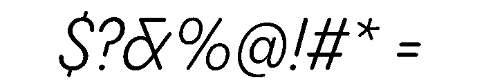 PPPangramSansRoundedNarrow RegularItalic Instance Font OTHER CHARS