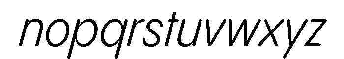 PPPangramSansRoundedNarrow RegularItalic Instance Font LOWERCASE