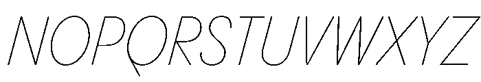 PPPangramSansRoundedNarrow ThinItalic Instance Font UPPERCASE