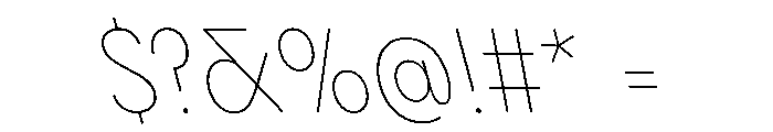 PPPangramSansRoundedNarrow ThinReclined Instance Font OTHER CHARS