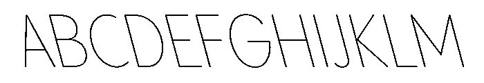 PPPangramSansRoundedNarrow ThinReclined Instance Font UPPERCASE