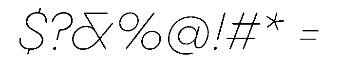 PPPangramSansRoundedNormal ExtralightItalic Instance Font OTHER CHARS