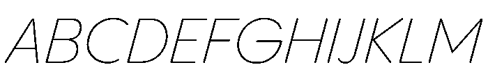 PPPangramSansRoundedNormal ExtralightItalic Instance Font UPPERCASE