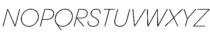 PPPangramSansRoundedNormal ExtralightItalic Instance Font UPPERCASE