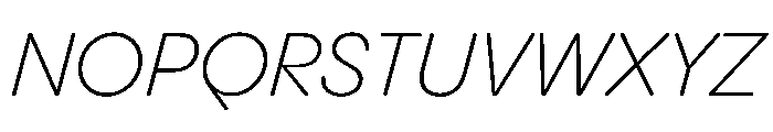 PPPangramSansRoundedNormal LightItalic Instance Font UPPERCASE