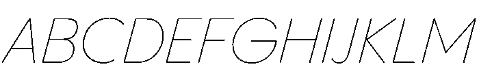 PPPangramSansRoundedNormal ThinItalic Instance Font UPPERCASE